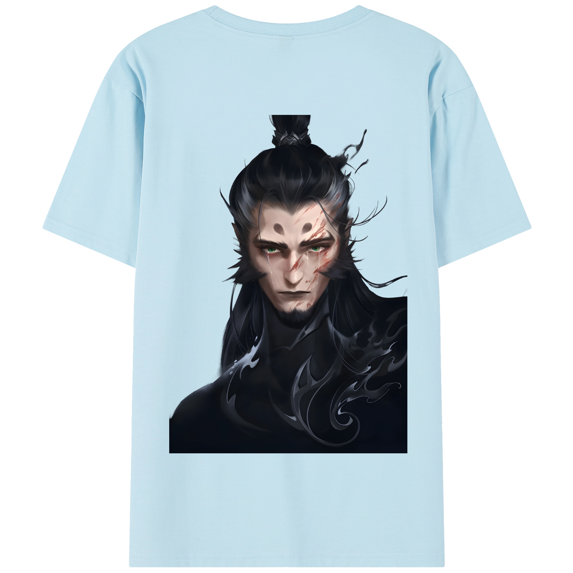 （画像用） Ne Zha 2 ナタ 魔童の大暴れ 綿100％半袖Tシャツ（背面プリント）